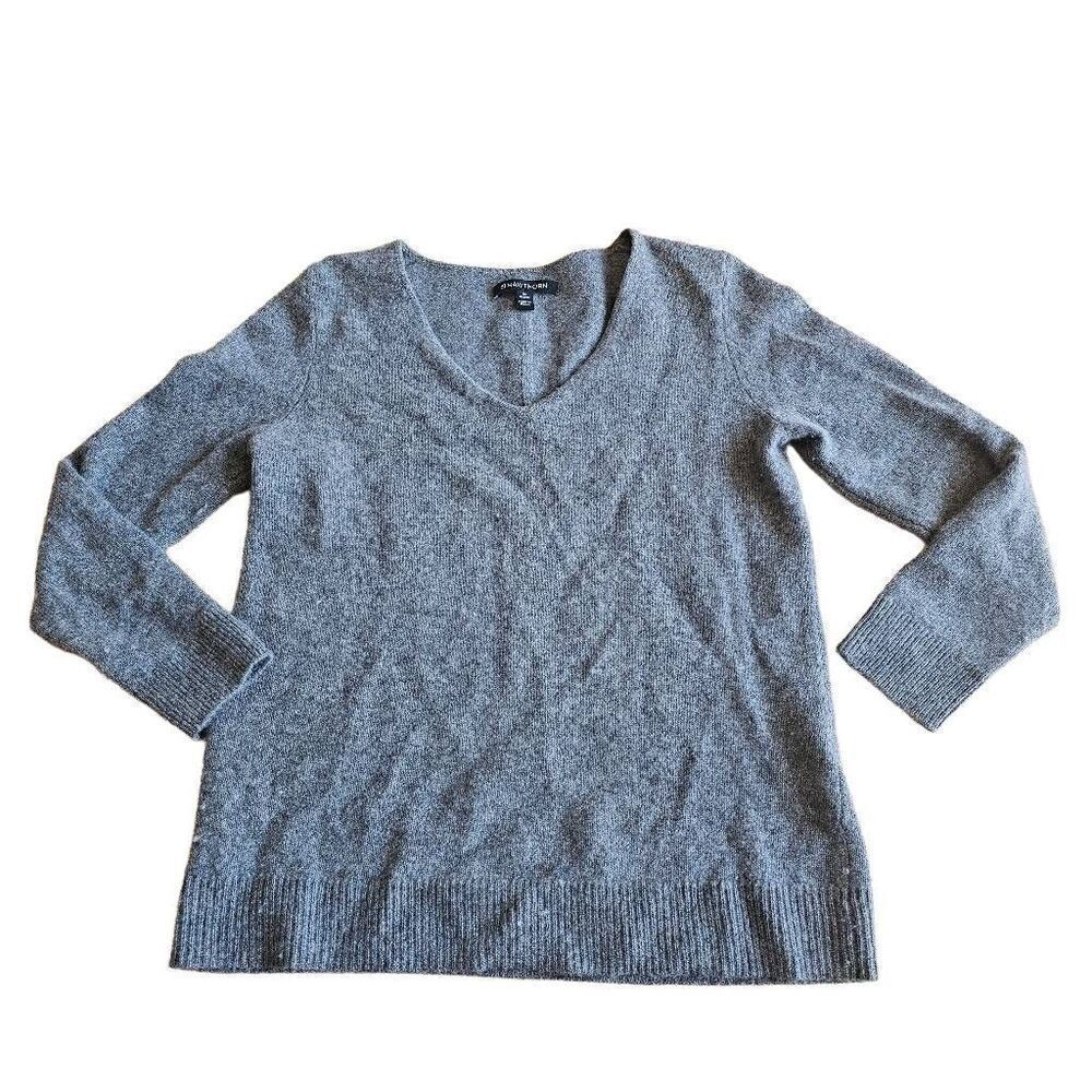 41 hawthorn womens Sz XS petite gray 100% cashmere sweater